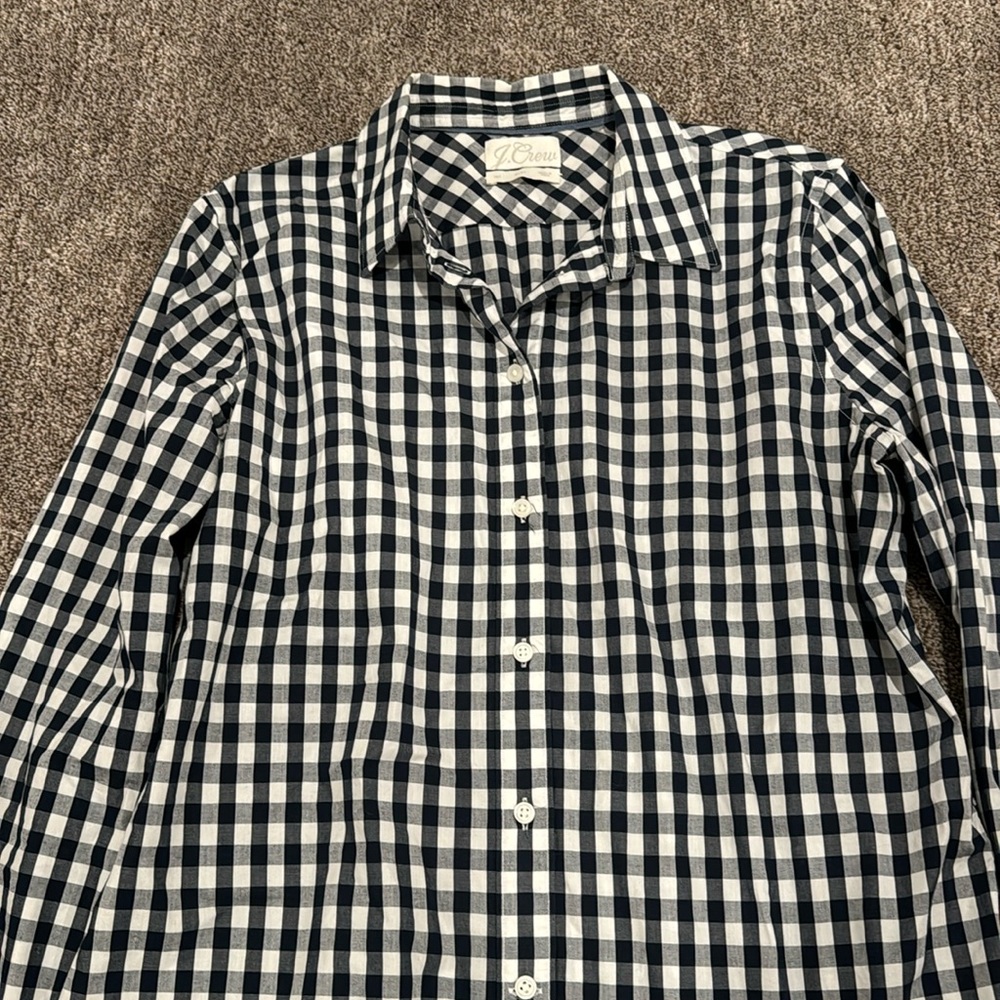JCrew gingham button up